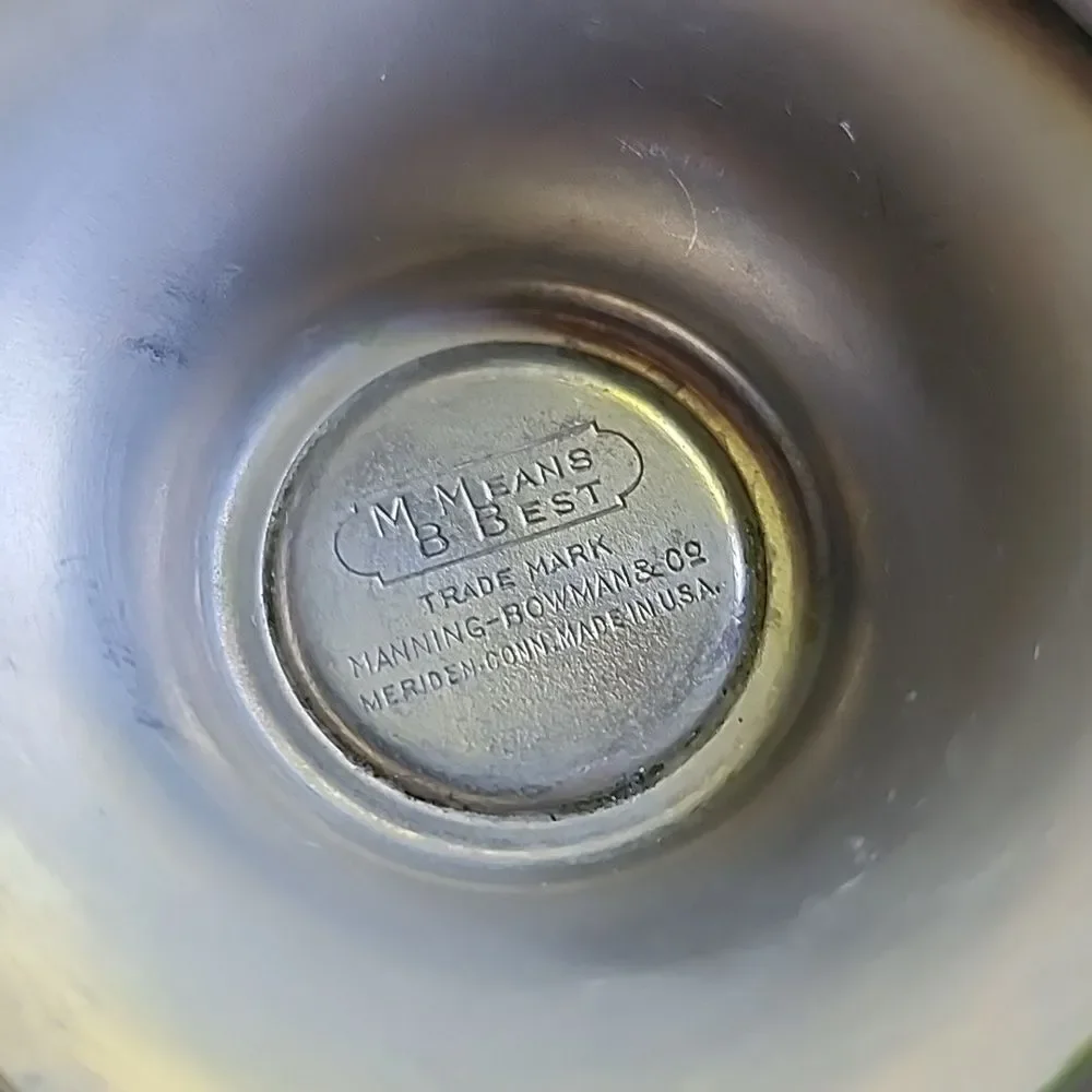 Vintage Means Best Double HandleSugar Bowl Manning Bowman & Co